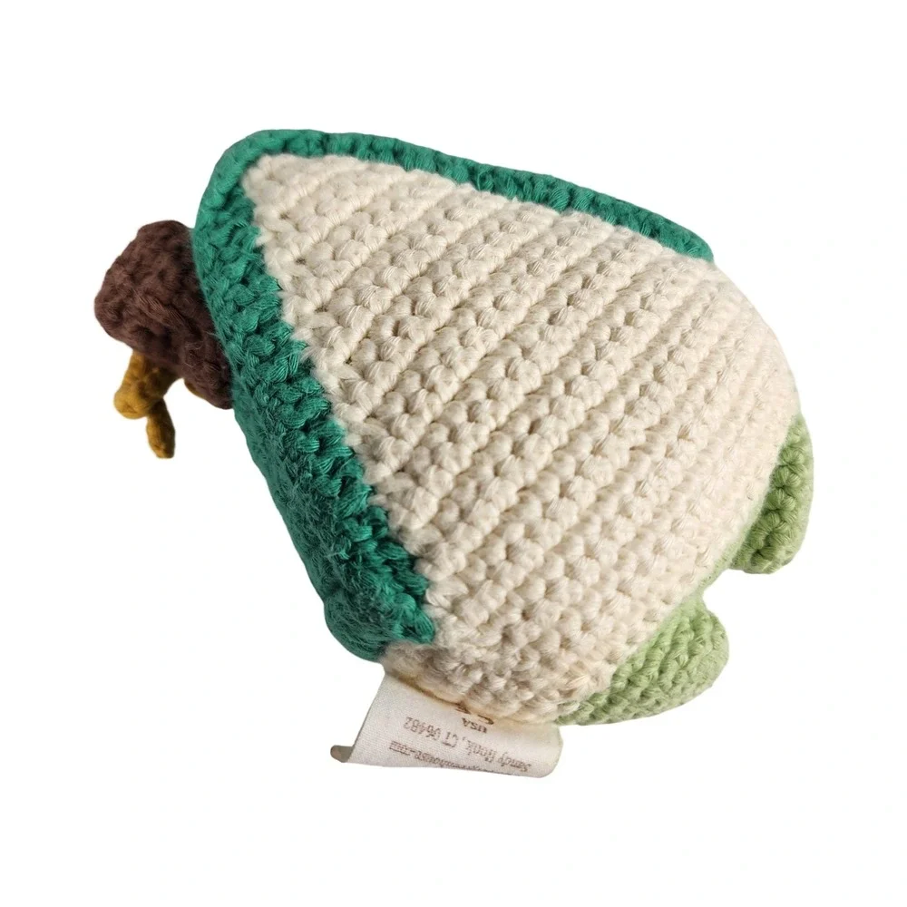 Our‎ Green House Bebemoss Organic Cotton Crochet Fruit Rattle Toy Green Cream